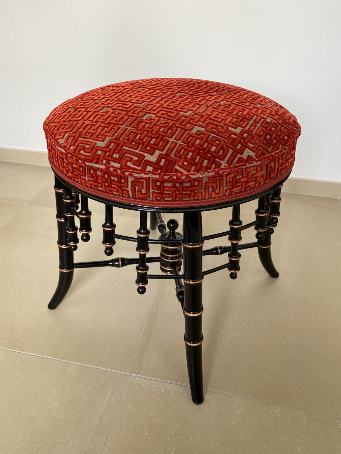Pouf ou Ottoman rond d'époque Napoléon III